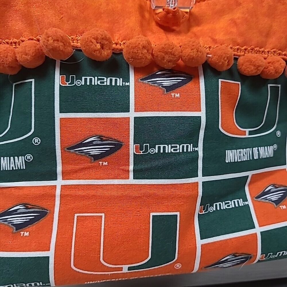 University of Miami Double Strap Purse Handbag 8x6.5x4 NEW NWOT - Picture 2 of 8